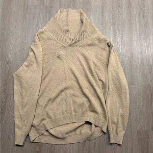 Cozy Perry Ellis Tan Turtleneck Sweater